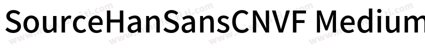 SourceHanSansCNVF Medium字体转换